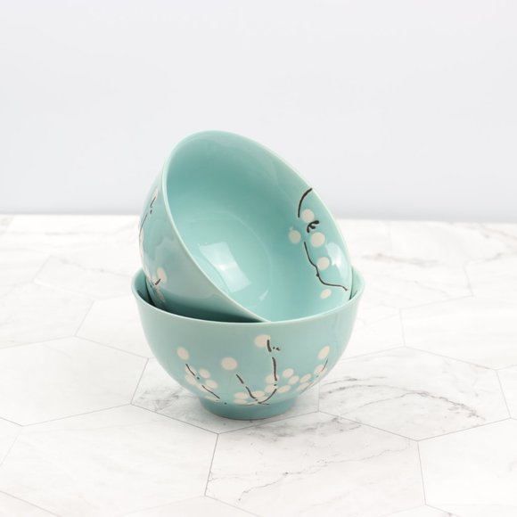 Four Set Stackable Ceramic Bowl Set Dessert 10 oz. - Picture 3 of 5